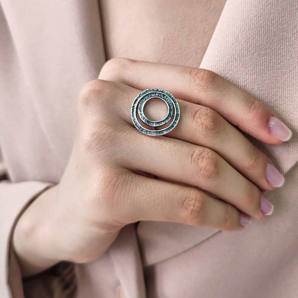 Юмила Кольцо женское серебряное на палец Рассвет, серебро 925 пробы ...