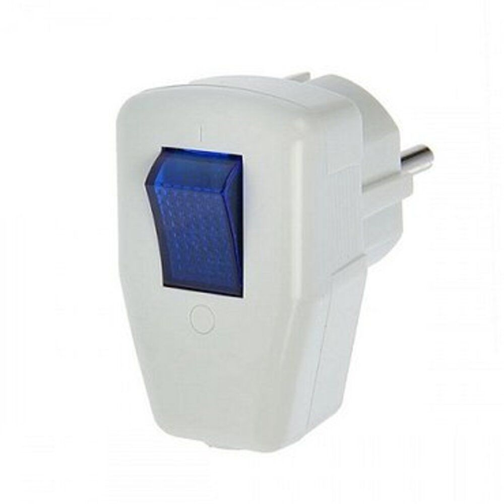 (5 шт.) - UNIVersal вилка 16А 250В (АБС-пластик, угловая, выключатель ...