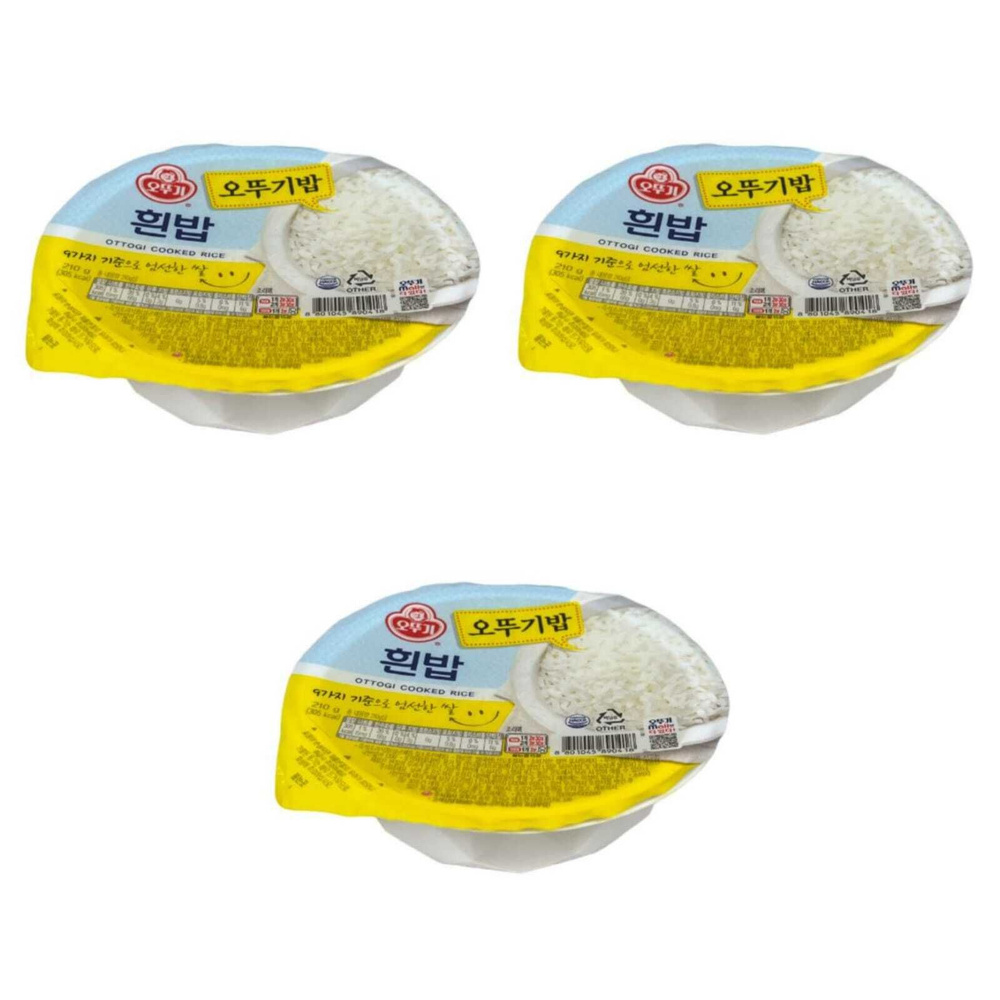 Рис корейский Ottogi готовый, 210 г, 3 шт - купить с доставкой по ...