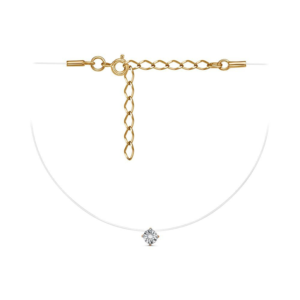 INFINI Колье на леске из золота 585 пробы с бриллиантом - купить с ...