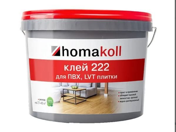 Клей HOMAKOLL 222 (12 КГ) для ПВХ, LVT плитки на водно-дисперсионной основе  #1
