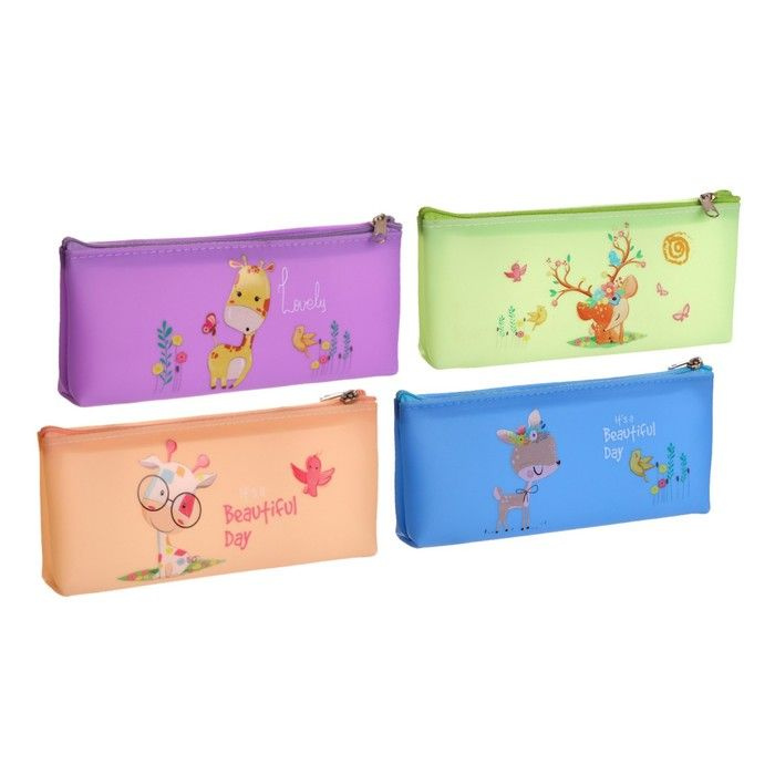 Calligrata Пенал школьный на молнии МИКС Зверушки - купить с доставкой ...