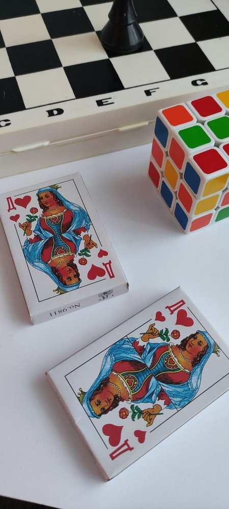 Карты игральные атласные классические, 2 колоды по 36 шт, настольные ...