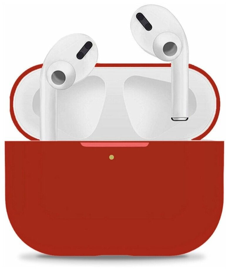 Силиконовый чехол для наушников Silicone Case для Apple AirPods Pro, red  #1