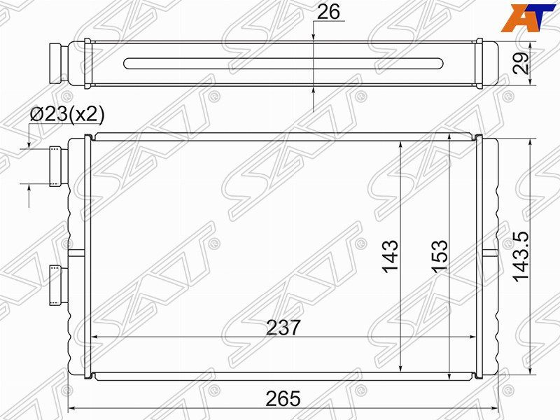Радиатор отопителя для Мицубиси Лансер 10 2007-2015, Mitsubishi Lancer ...