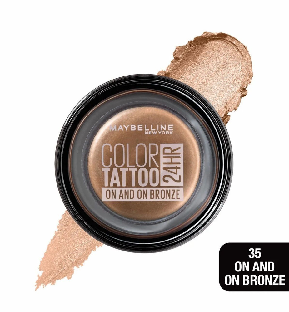 Тени для век Maybelline Color Tattoo Стойкий Цвет 24ч (3,5 мл) - 40 Долговечный коричневый