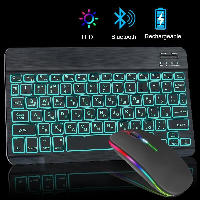 клавиатура беспроводная для компьютера Bluetooth клавиатура и мышь с ...