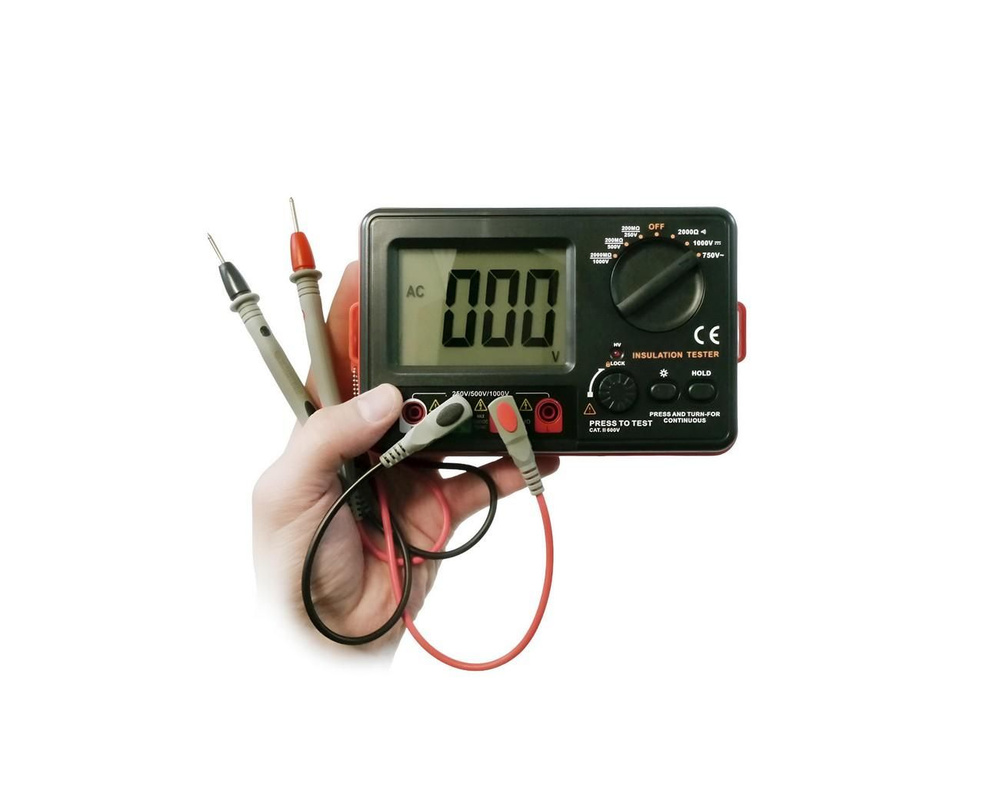 Мегаомметр HT-GT53.06A (LCD) (W4602RU) - тестер изоляции, мультиметр с ...