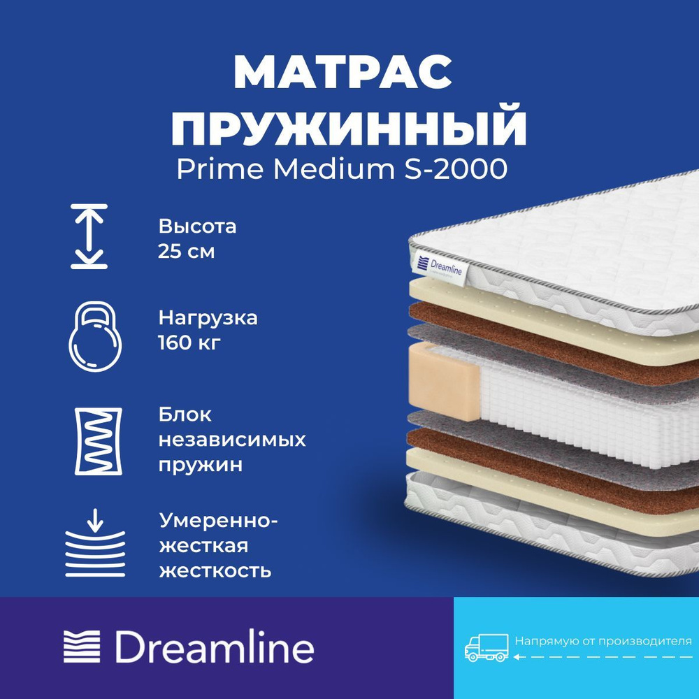 Матрас Dreamline Prime Medium S2000 80x190 см #1