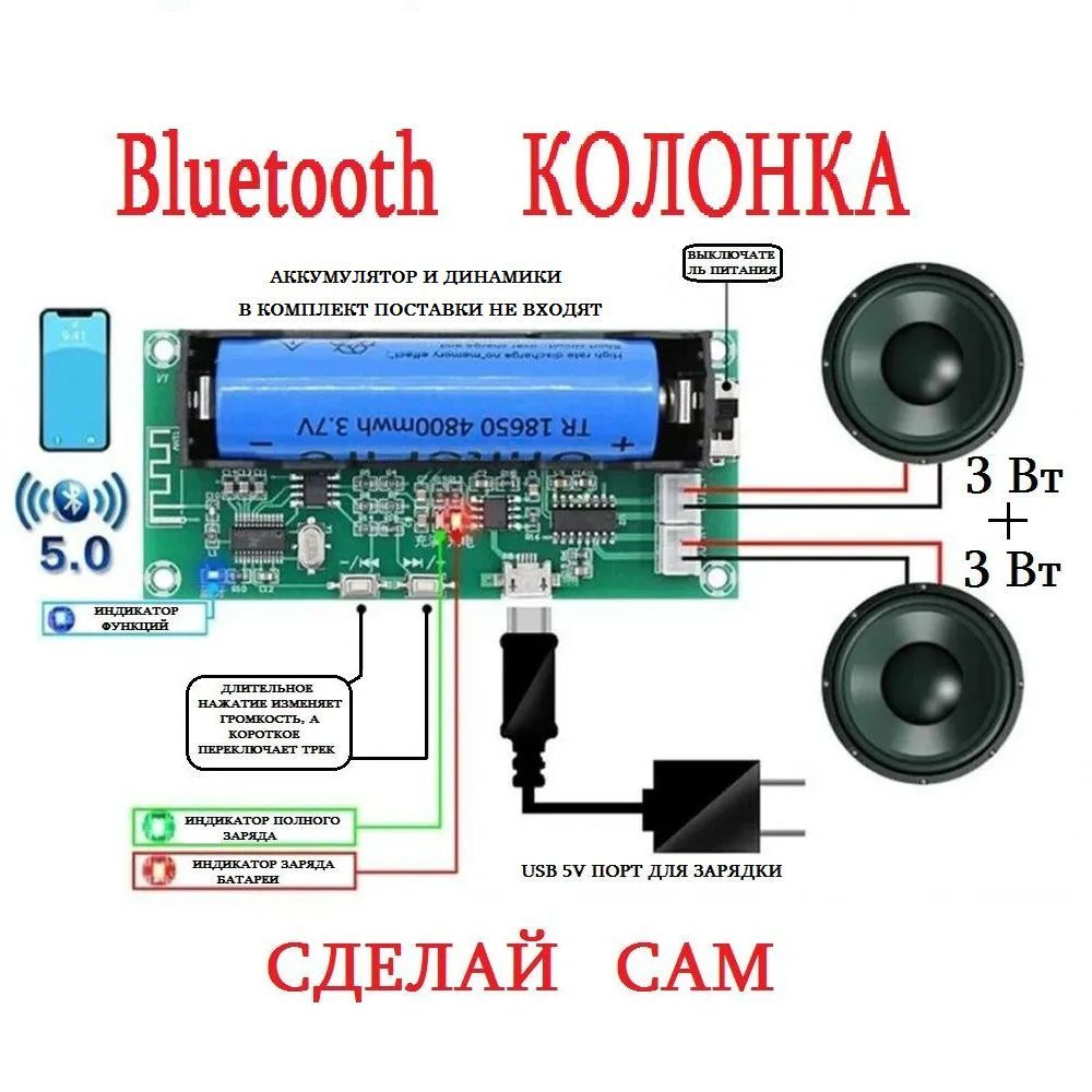 Bluetooth аудио колонка, Плата Bluetooth XH-A153 (3 Вт + 3 Вт) DC 5 в на  чипе PAM8403 - купить с доставкой по выгодным ценам в интернет-магазине  OZON (924274223)