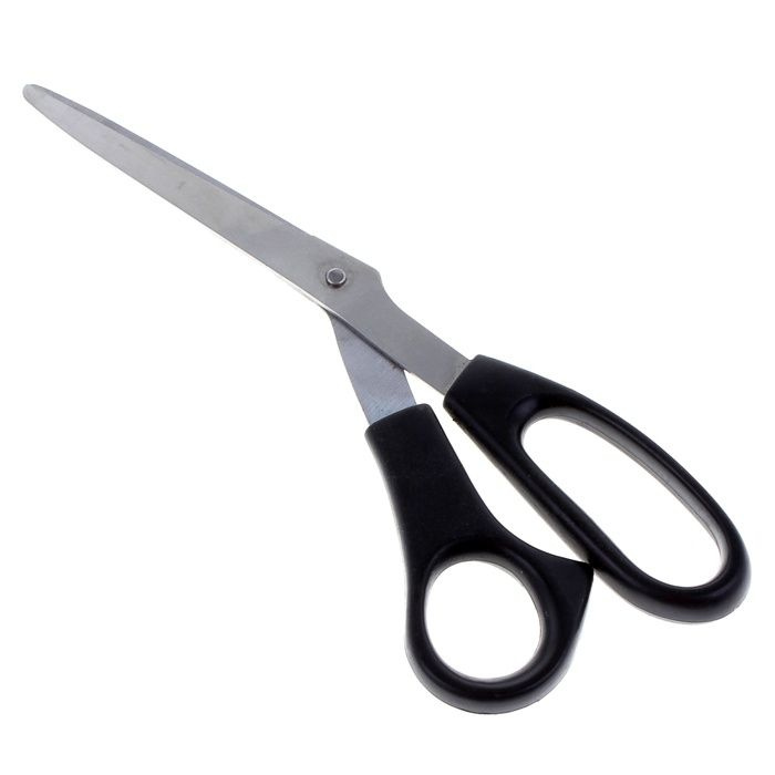 Ножницы DOLCE COSTO 22 см, пластиковые ручки, черные (54793) #1