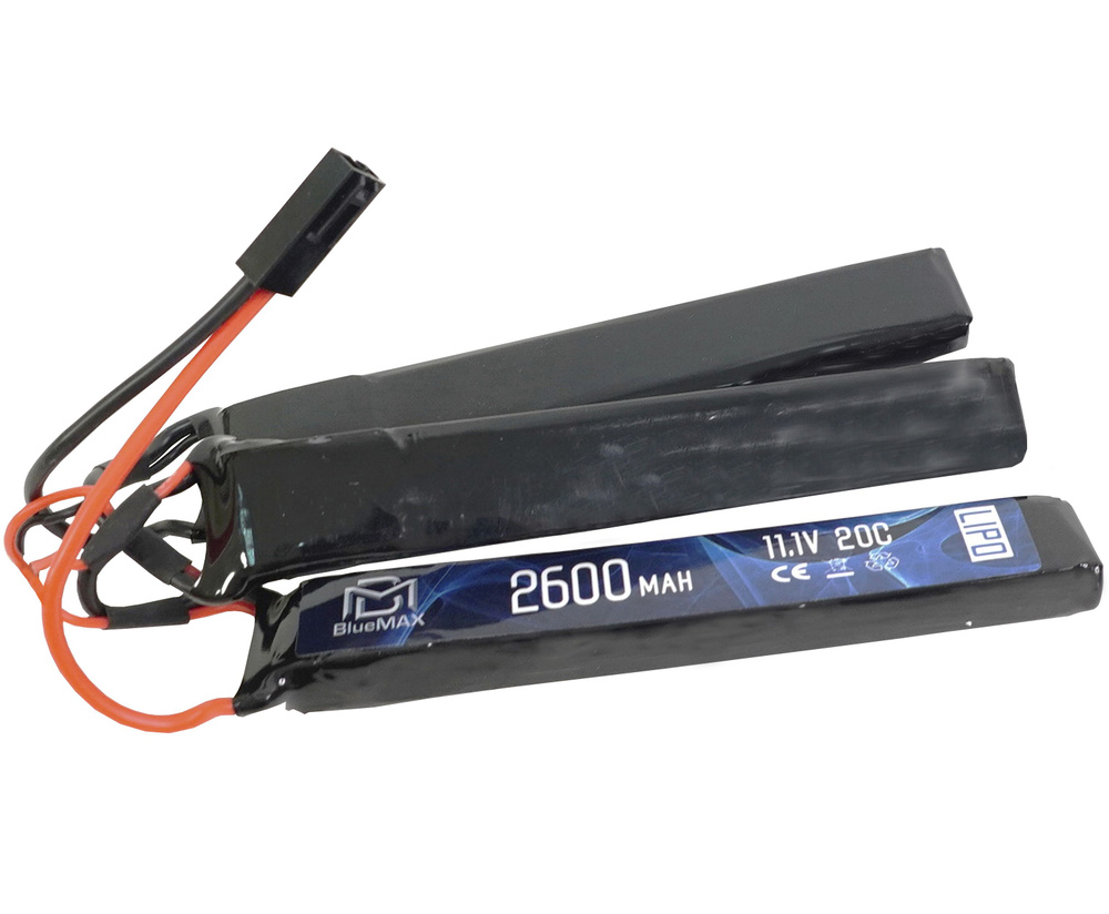 Аккумулятор BlueMax Li-Po 11.1V 2600mAh 20C Triple 3x (12.5x21x128 мм, Mini  Tamiya) - купить с доставкой по выгодным ценам в интернет-магазине OZON  (1099841200)