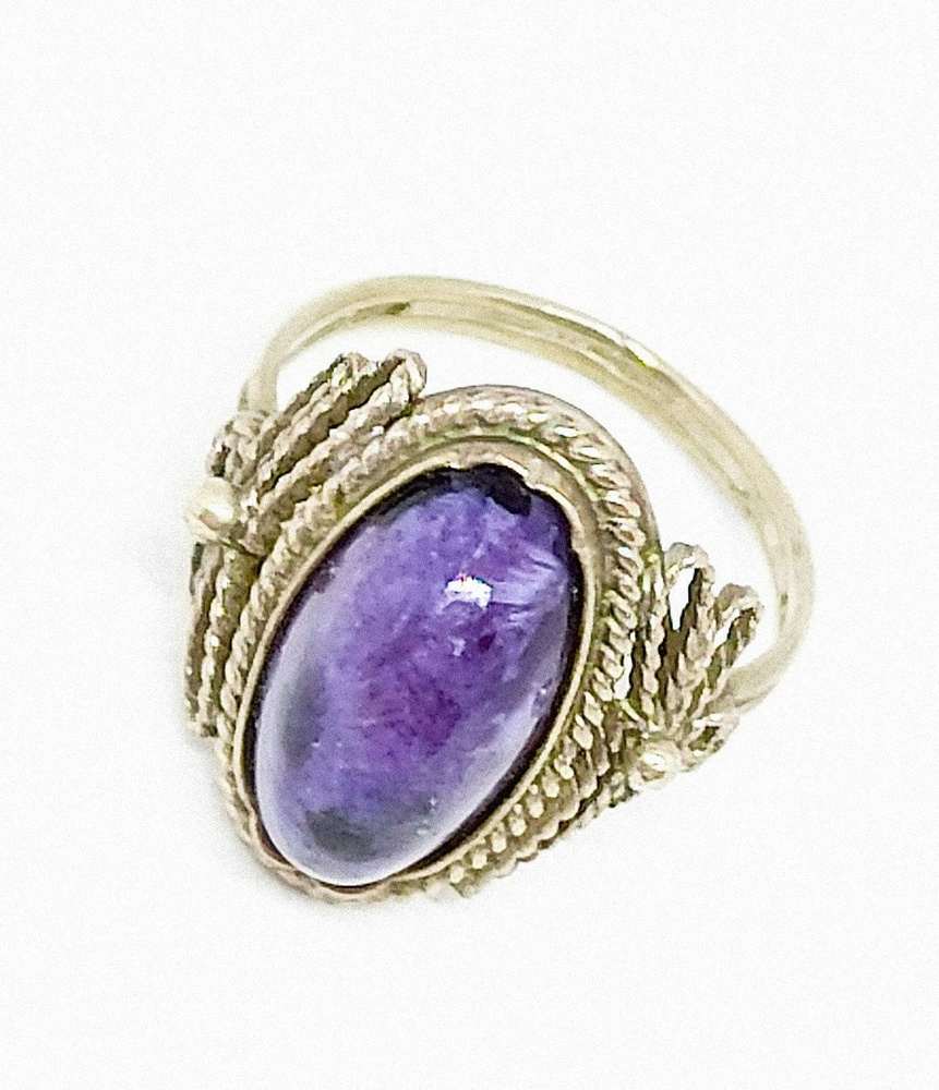 Винтажная бижутерия кольцо с сиреневым камнем из секла купить по низким ...