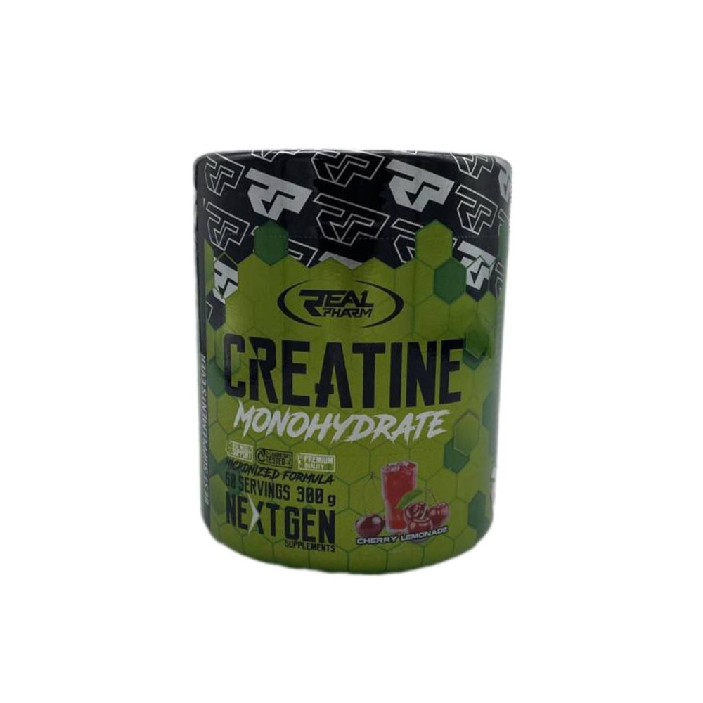Креатин моногидрат Real Pharm Creatine, порошок 300 г (вишнёвый лимонад ...