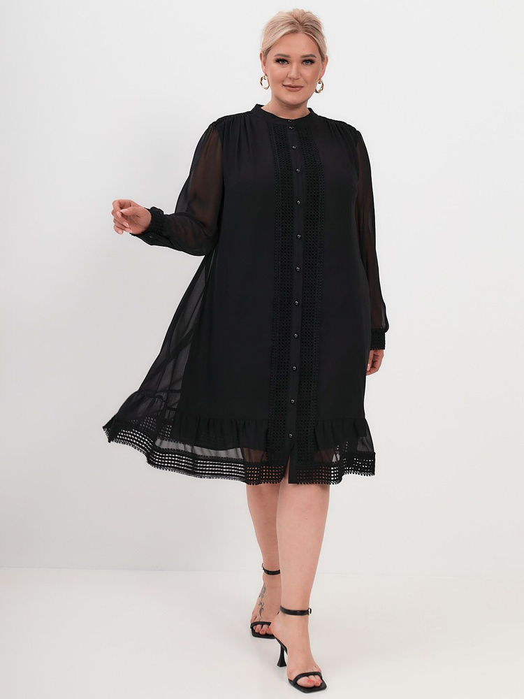 Платье женское KR черный, размер 60, Женский, На любой сезон, размер 60 ...