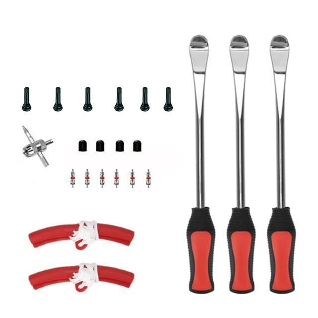 Набор для ремонта камерных и бескамерных колес, монтажки, для мотоцикла ...