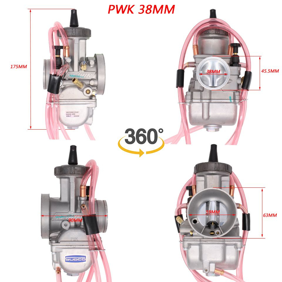 Карбюратор мотоцикла для Keihin PWK 38 мм, аксессуары для мотокросса ...