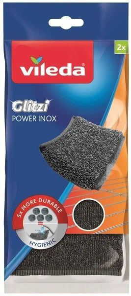 Vileda Губка Glitzi Power Inox металлическая, 2 шт #1