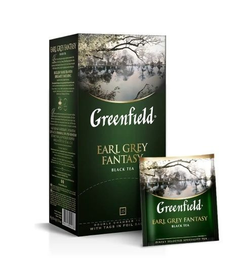 Чай черный Greenfield Earl Grey Fantasy в пакетиках 25 *2 гр. / 5 уп. #1