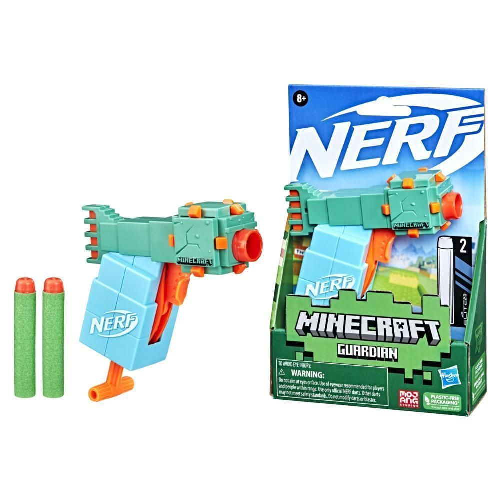 Бластер пистолет Нерф Майнкрафт / NERF MicroShots Minecraft Guardian Mini Blaster (оружие игрушечное) #1