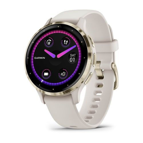 Смарт-часы Garmin Venu 3s цвета слоновой кости с золотистым безелем, 010-02785-04  #1