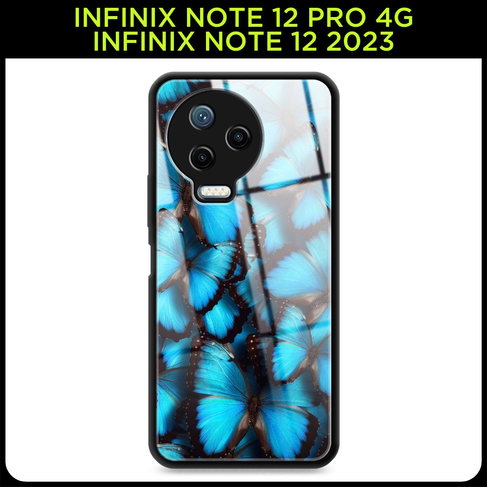 Стеклянный чехол на Infinix Note 12 Pro 4G/Note 12 2023 / Инфиникс Нот 12  Про 4G/Нот 12 2023 с принтом 