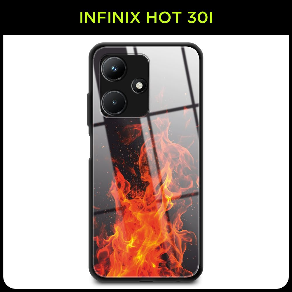 Стеклянный чехол на Infinix Hot 30i / Инфиникс Хот 30i с принтом 