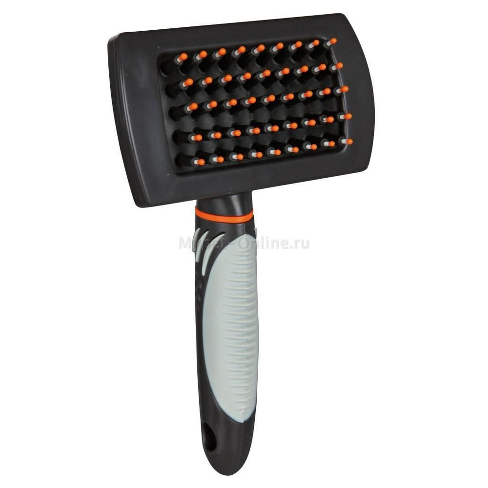 Щетка для собак и кошек Trixie Care Brush L, размер 10х17см., серый #1