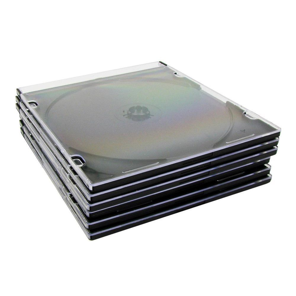 Внешний жесткий диск Бокс для CD диска Slim 5 мм, черный, 5 штук CD ...