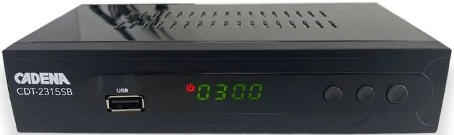 Ресивер DVB-T2 Cadena CDT-2315SB черный 046/91/00055677 #1