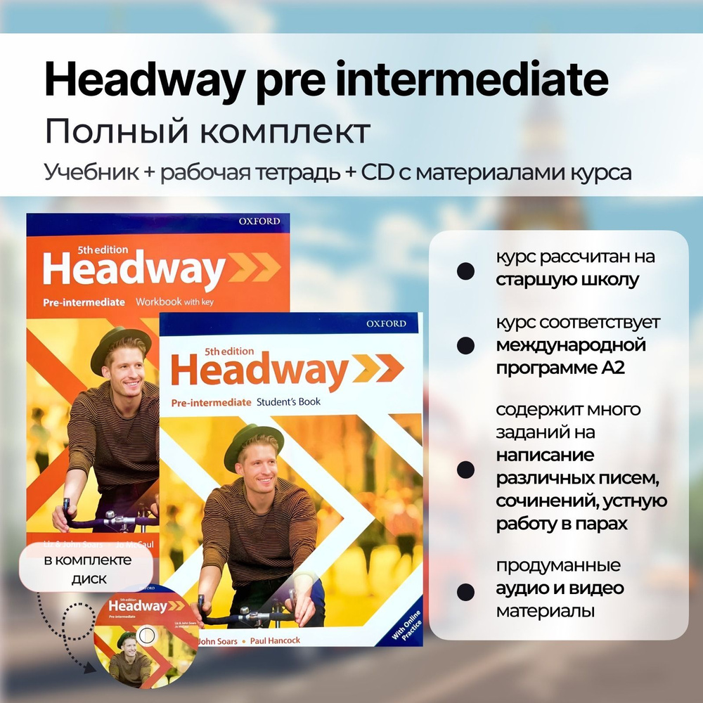 Headway Pre Intermediate 5th Edition : Student's Book + Workbook + CD ...