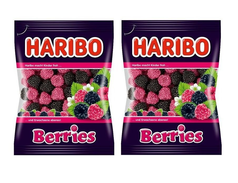 Мармелад жевательный Haribo Berries / Харибо со вкусом малины и ежевики 2 шт по 175 гр. (Германия)  #1