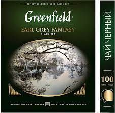 Чай в пакетиках черный Greenfield Earl Grey Fantasy, ароматизированный, 100 шт  #1