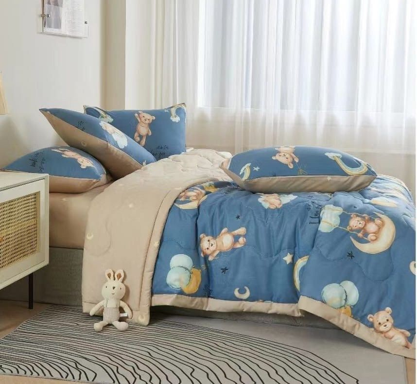 Meizhouling Комплект постельного белья, Сатин, Полуторный, наволочки 50x70  #1