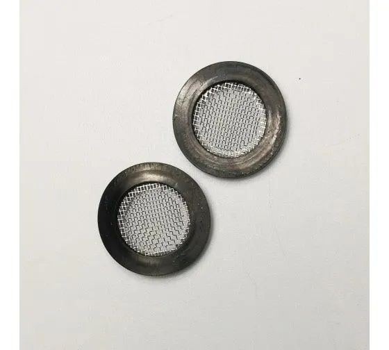 Комплект (набор) резиновых прокладок с НЕРЖАВЕЮЩЕЙ СЕТКОЙ диаметр 1/2'' (15 мм.), толщина 2,5 мм. 2 штуки #1
