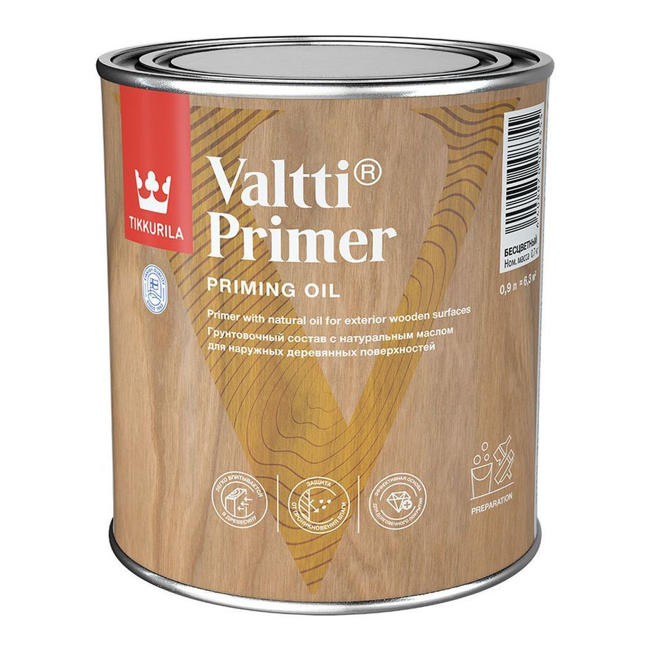 Tikkurila Valtti Primer / Тиккурила Валтти Праймер 0.9 литра прозрачный  #1