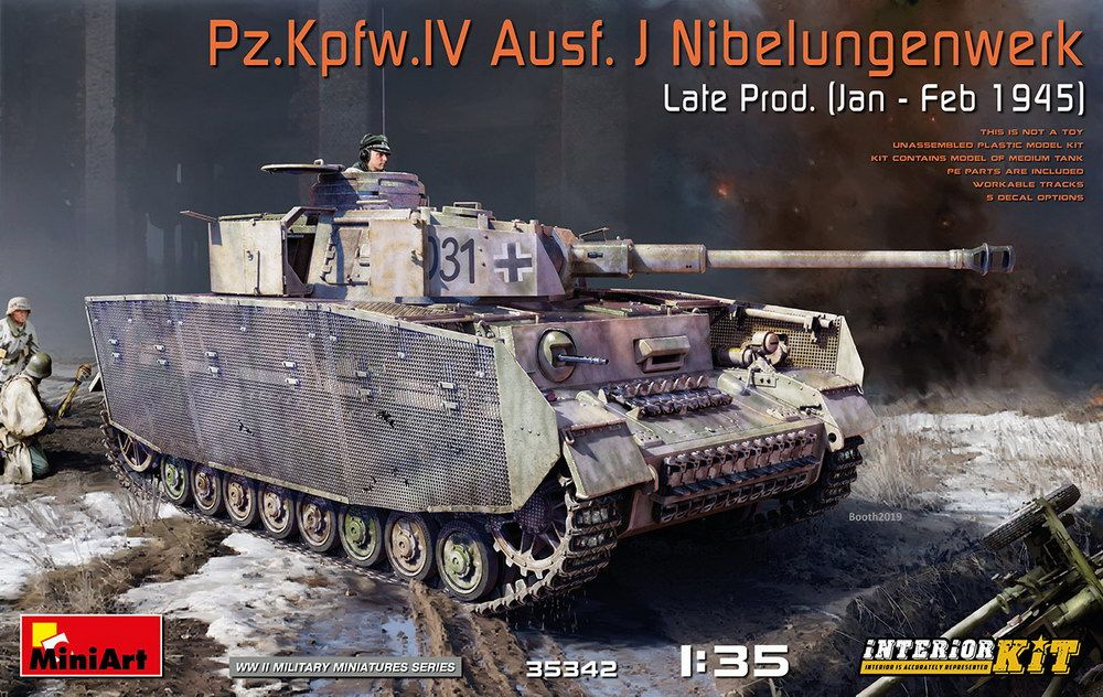 Сборная модель танка MiniArt Немецкий танк Pz.Kpfw.IV Ausf. J Nibelungenwerk (поздний) с интерьером. #1