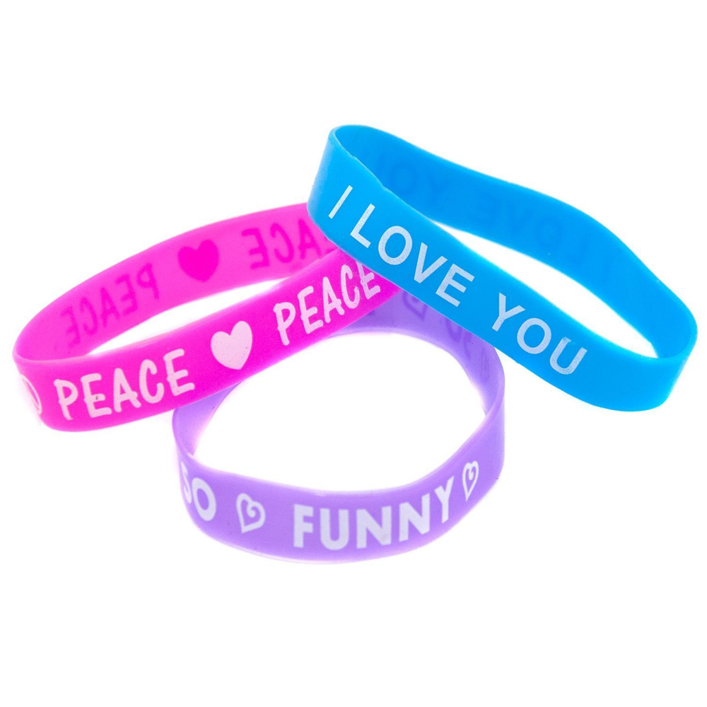 Силиконовые резиновые браслеты на руку 3 шт микс - купить с доставкой ...