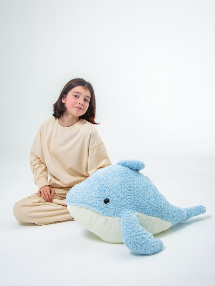 Мягкая игрушка Дельфин голубой, плюшевая игрушка для детей и взрослых ...