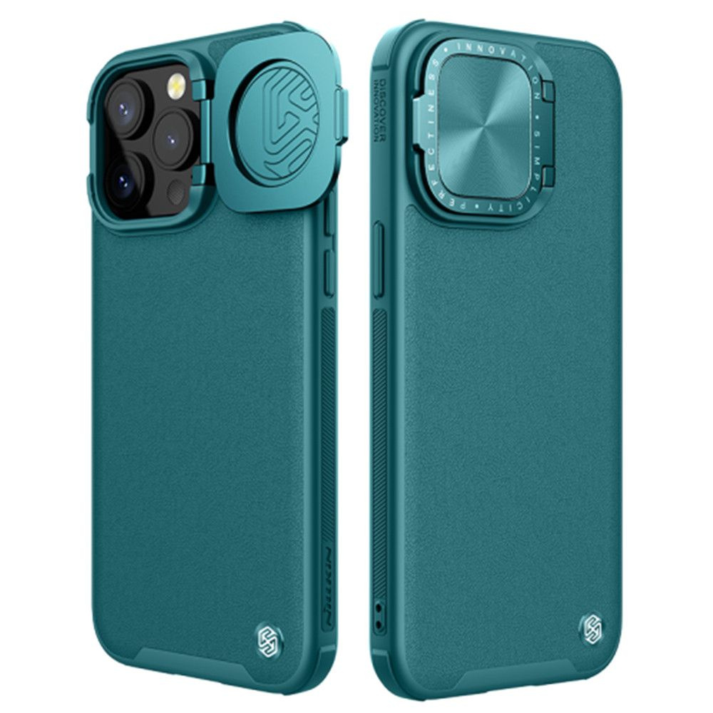 для Apple iPhone 15 Pro Чехол Nillkin CamShield Prop Leather Case С  защитной крышкой объектива Со складной подставкой