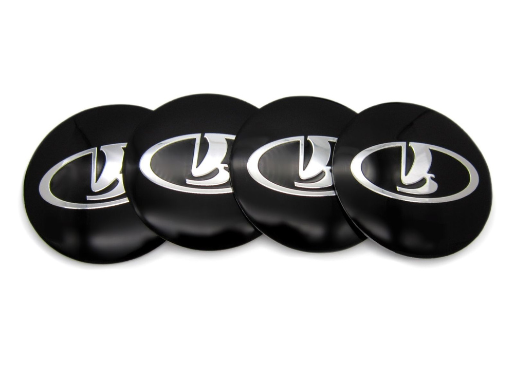 Наклейки на колесные диски и колпаки Лада/Lada 54 мм алюминий сфера  #1