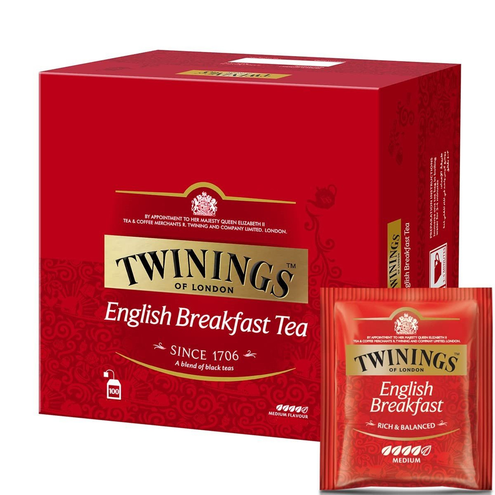 Twinings English Breakfast 2г x 100 пак черный чай #1