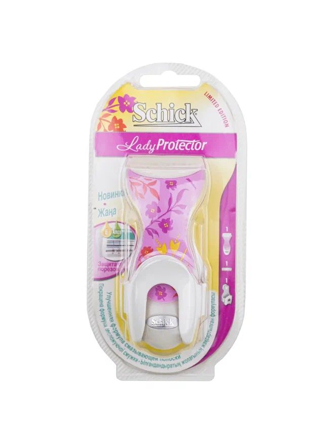 Schick Protector LADY, бритва женская многоразовая с плавающей головкой, прорезиненной ручкой + 1 сменная #1