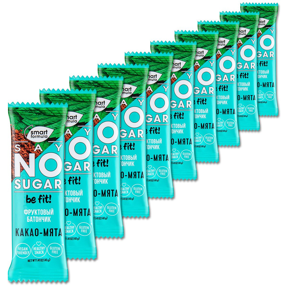 Батончик без сахара Smart Formula SAY No Sugar "Какао-Мята" 40 г, 10 шт.  #1