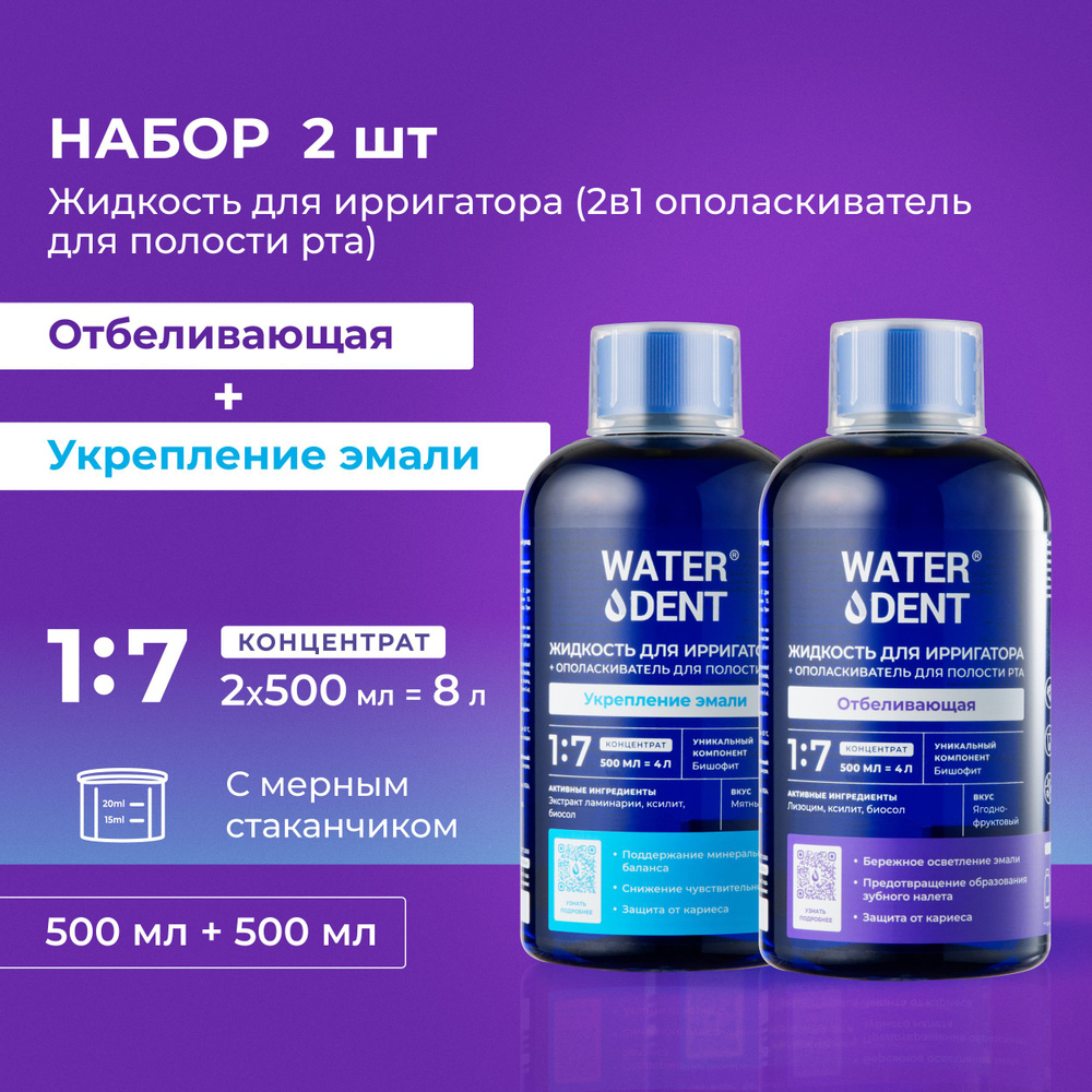 Жидкость для ирригатора Отбеливающая + Укрепление эмали 1л - купить с ...