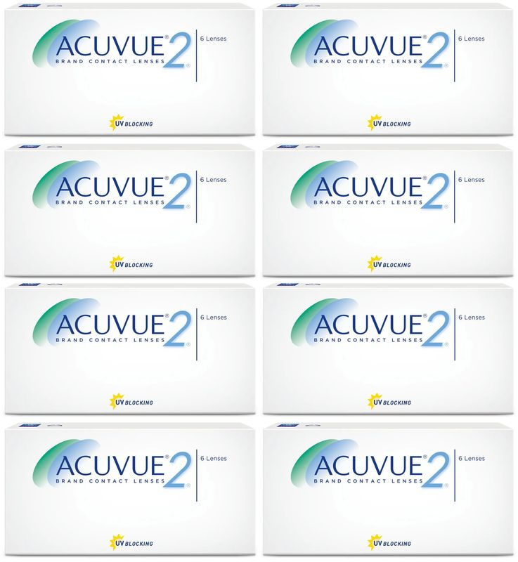 ACUVUE 2 Контактные линзы, -3.50 / 8.3/ 14.0, 48 штук (8 пачек по 6 линз) гидрогелевые (материал повышенного #1