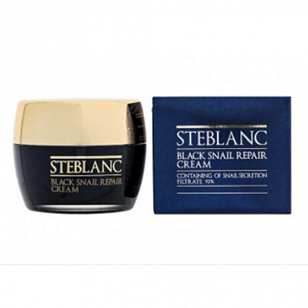 Steblanc Black Snail Repair Cream Крем для лица восстанавливающий с муцином Черной улитки, 55 мл  #1