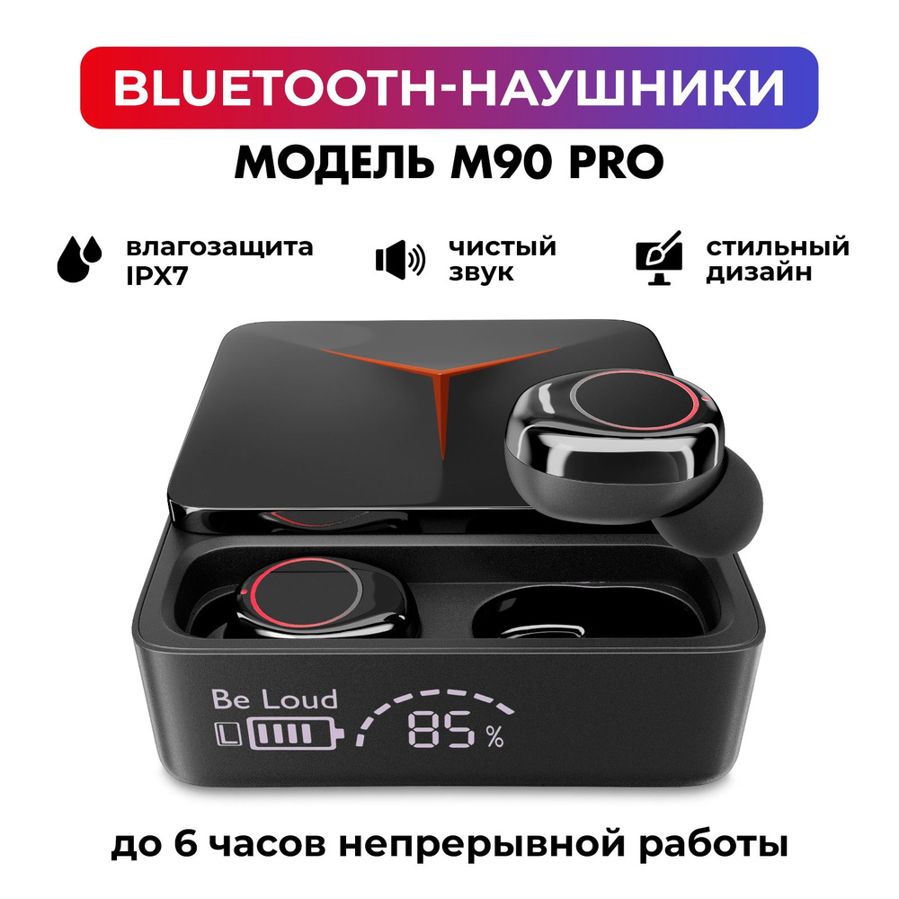 Беспроводные Bluetooth наушники с микрофоном и шумоподавлением вакуумные блютуз  #1