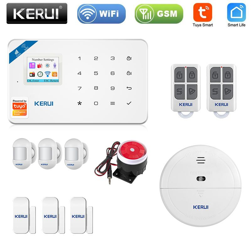 Датчик сигнализации kerui w181 tuya умный дом wifi gsm купить по ...
