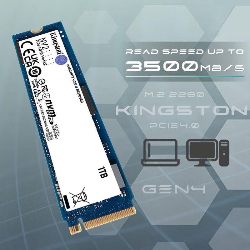 1 ТБ Внутренний SSD-диск M.2 Kingston nv2 SSD M2 для пк (M.2) - купить ...